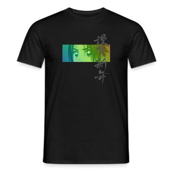 Asie, Manga, Personnages japonais, Bande dessinée - T-shirt homme - noir - Devant - AI Model Male 178 light (178cm)