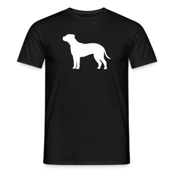 Bullmastiff Silhouette - Männer T-Shirt - Schwarz - Vorne - AI Model Male 178 light (178cm)