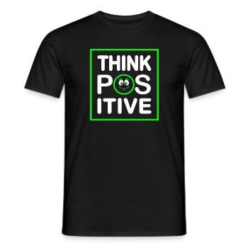Think Positive - Männer T-Shirt - Schwarz - Vorne - AI Model Male 178 light (178cm)