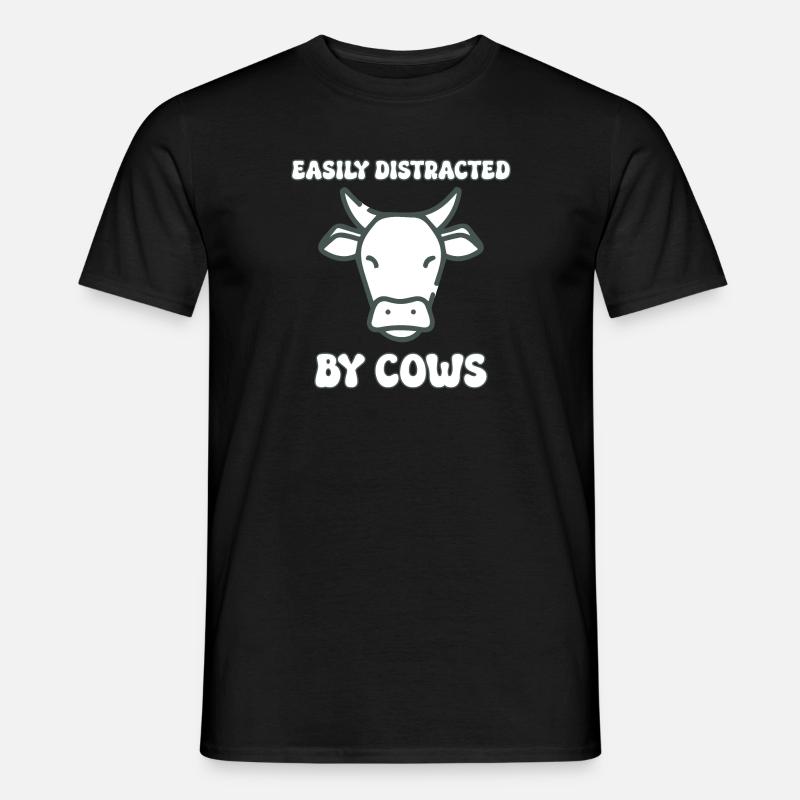 Easily distracted by cows - Men’s T-shirt - black
