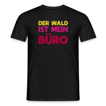 Der Wald Ist Mein Büro - Männer T-Shirt - Schwarz - Vorne - AI Model Male 178 light (178cm)