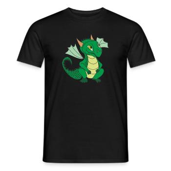 Süßer kleiner Drache - Männer T-Shirt - Schwarz - Vorne - AI Model Male 178 light (178cm)