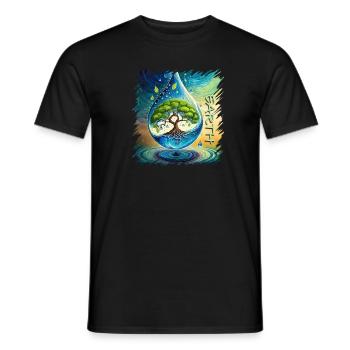 Baum des Lebens Erde Frieden Lebensbaum - Männer T-Shirt - Schwarz - Vorne - AI Model Male 178 light (178cm)