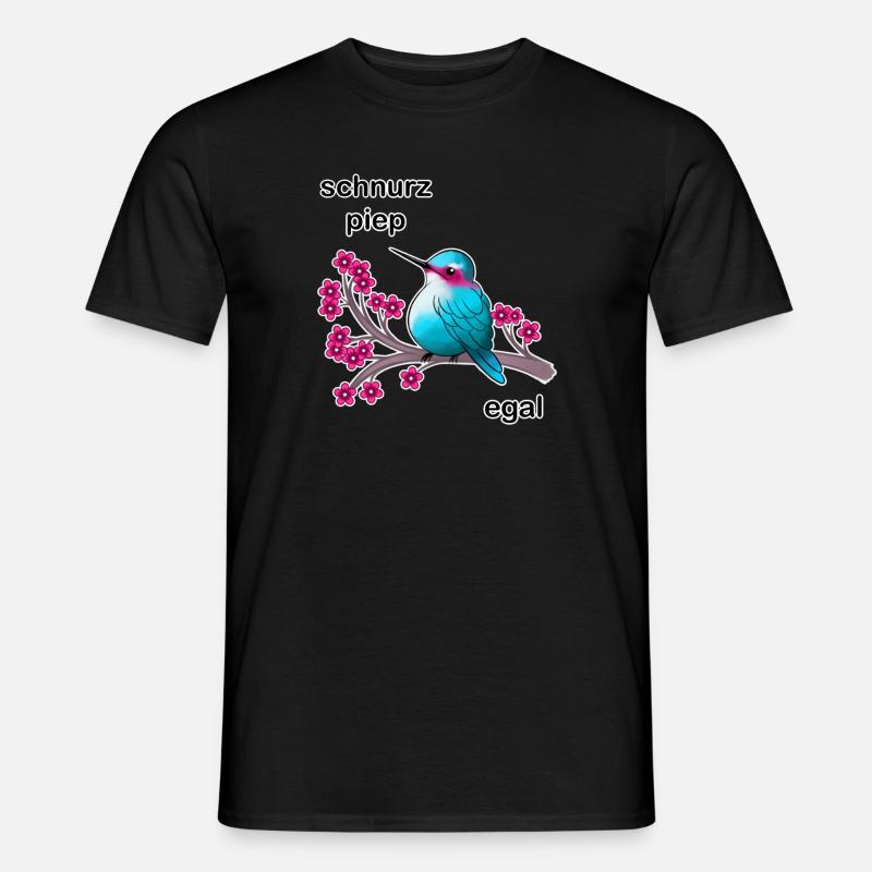 Vogel - Männer T-Shirt - Schwarz