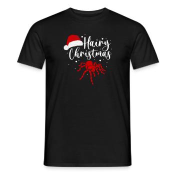 Hairy Christmas - Arachnid Lover Christmas - Männer T-Shirt - Schwarz - Vorne - AI Model Male 178 light (178cm)
