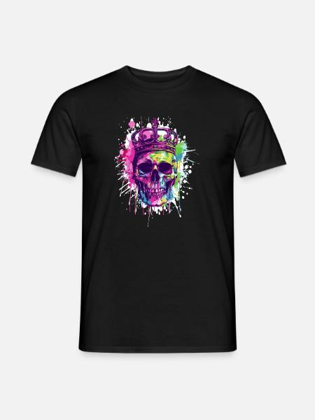 King Skull Crown - Men's T-Shirt - black