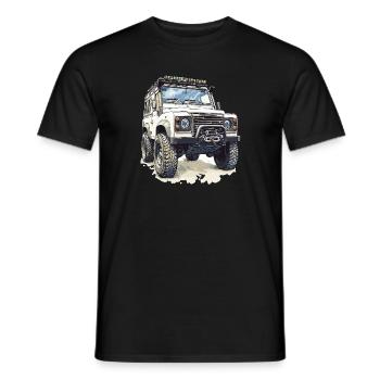 4X4 LAND DEFENDER ROVER OFFROAD CAR - Männer T-Shirt - Schwarz - Vorne - AI Model Male 178 light (178cm)