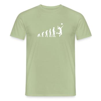 Evolution Volleyball - Männer T-Shirt - Sage - Vorne - AI Model Male 178 light (178cm)