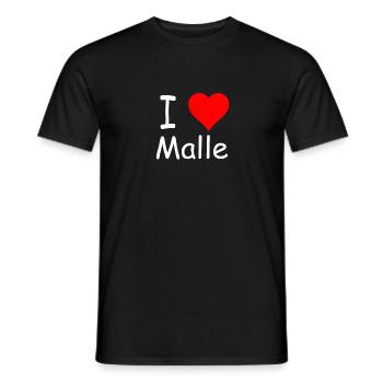 I Love Malle - Männer T-Shirt - Schwarz - Vorne - AI Model Male 178 light (178cm)