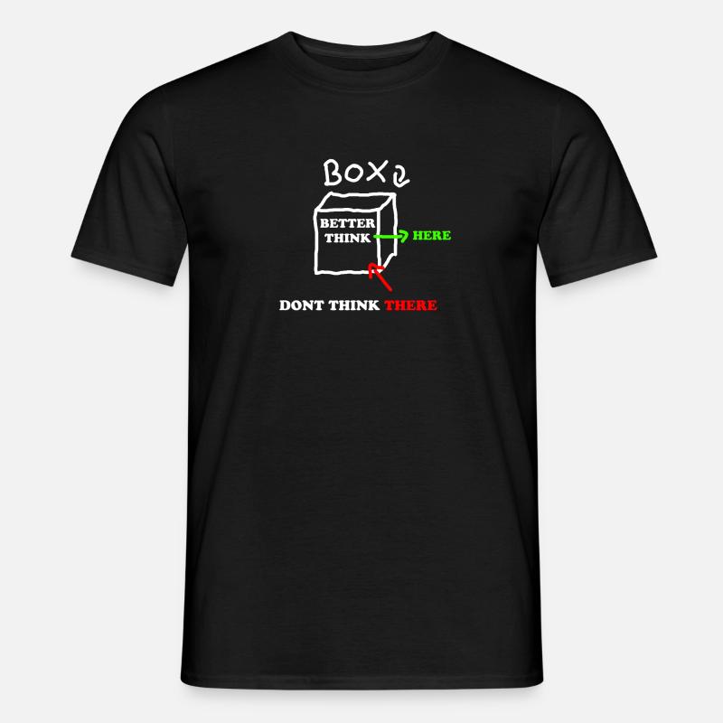 Think outside the box denke auserhalb der denken - Männer T-Shirt - Schwarz