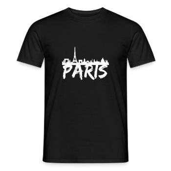 Paris France Pays du monde Ville Love Eifel - T-shirt homme - noir - Devant - AI Model Male 178 light (178cm)