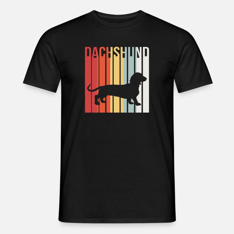 Dackel - Männer T-Shirt - Schwarz