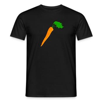 carrot carrot garden vegetable harvest carrot turnip - Men's T-Shirt - black - Front - AI Model Male 178 light (178cm)