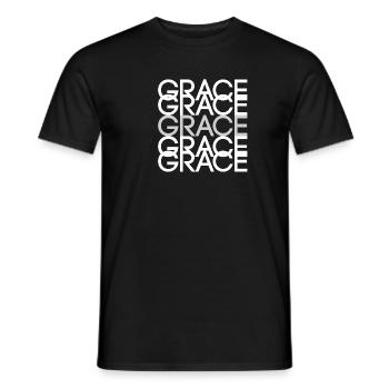 grace grace grace grace grace - Men's T-Shirt - black - Front - AI Model Male 178 light (178cm)