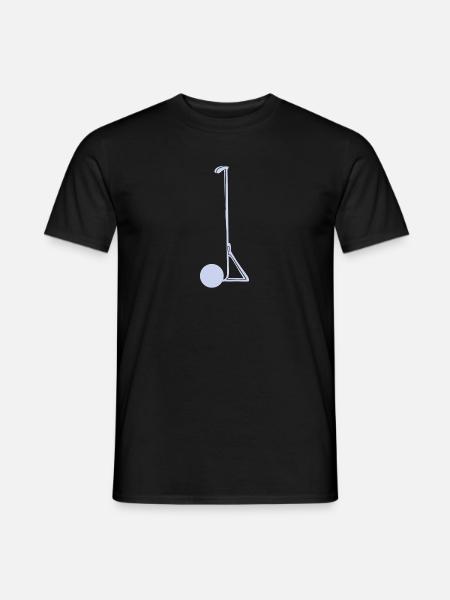 Yoga stick figure sālamba sarvāṅgāsana regalo - T-shirt uomo - nero