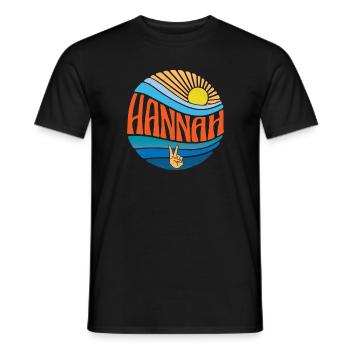 Hannah Shirt Vintage Sunset Hannah Groovy Tie Dye - Men's T-Shirt - black - Front - AI Model Male 178 light (178cm)