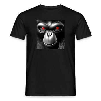 Bad chimp - Black and white portrait monkey - Men's T-Shirt - black - Front - AI Model Male 178 light (178cm)