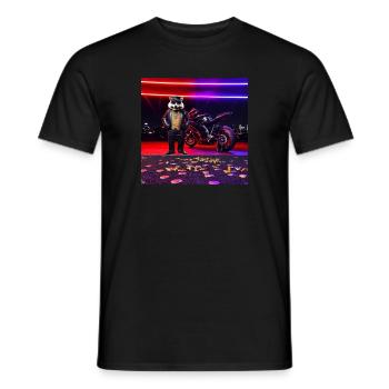 Gangster Waschbär - Männer T-Shirt - Schwarz - Vorne - AI Model Male 178 light (178cm)