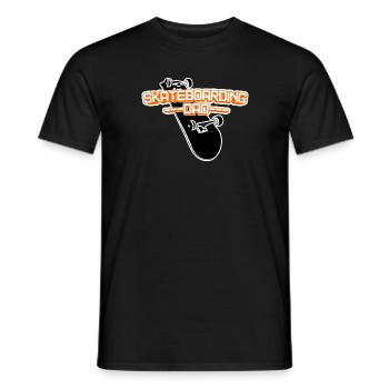 Skateboarding Dad - Papa Lustig - Men's T-Shirt - black - Front - AI Model Male 178 light (178cm)