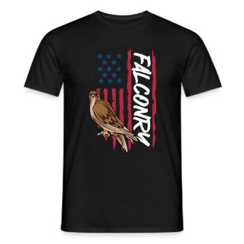 Falconry Ornithology Gift - Men's T-Shirt - black - Front - AI Model Male 178 light (178cm)