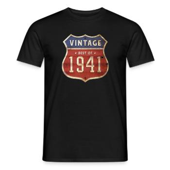 83 Jahre alter Jahrgang 1941 Limitierte Auflage 83. - Männer T-Shirt - Schwarz - Vorne - AI Model Male 178 light (178cm)