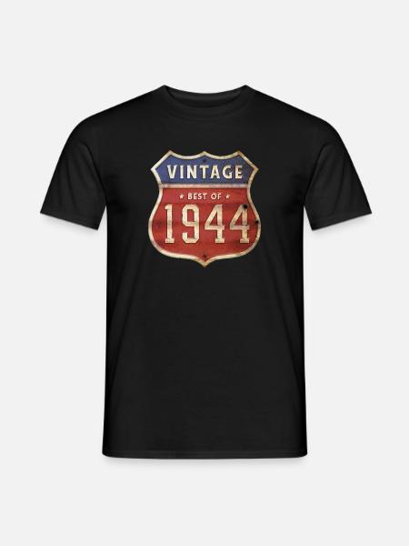 80 años Vintage 1944 Edición Limitada 80 - Mænd T-shirt - sort