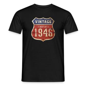 78 Years Old Vintage 1946 Limited Edition 78th - Men's T-Shirt - black - Front - AI Model Male 178 light (178cm)