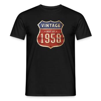 66 Jahre alter Jahrgang 1958 Limitierte Auflage 66. - Männer T-Shirt - Schwarz - Vorne - AI Model Male 178 light (178cm)