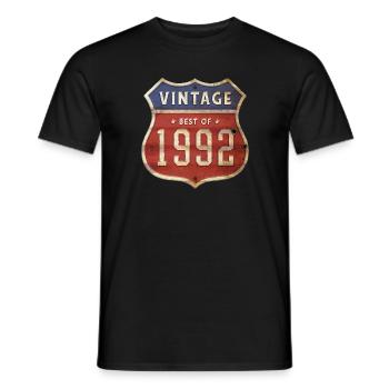 32 Years Old Vintage 1992 Limited Edition 32nd - Men's T-Shirt - black - Front - AI Model Male 178 light (178cm)