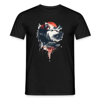 Roter Panda - Männer T-Shirt - Schwarz - Vorne - AI Model Male 178 light (178cm)