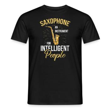 Saxophon - Männer T-Shirt - Schwarz - Vorne - AI Model Male 178 light (178cm)