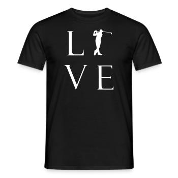 Love Golf - Männer T-Shirt - Schwarz - Vorne - AI Model Male 178 light (178cm)