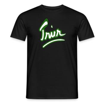 TRIER, city, trever - Men's T-Shirt - black - Front - AI Model Male 178 light (178cm)