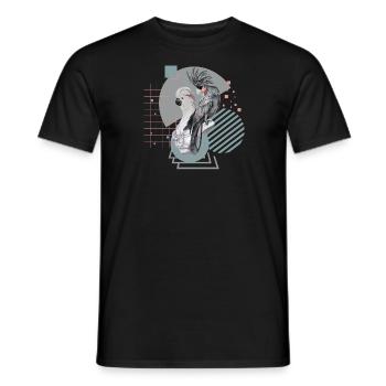 Kakadu amoureux - T-shirt homme - noir - Devant - AI Model Male 178 light (178cm)
