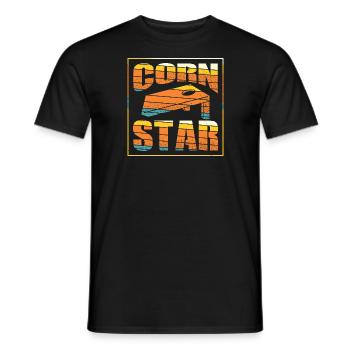 CornStar Cornhole Meister und Legende Spiel Spass - Männer T-Shirt - Schwarz - Vorne - AI Model Male 178 light (178cm)