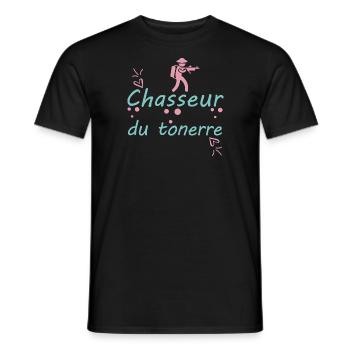 Tshirt homme Chasseur du tonerre - T-shirt homme - noir - Devant - AI Model Male 178 light (178cm)