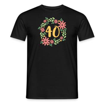 Cadeau de 40e anniversaire - T-shirt homme - noir - Devant - AI Model Male 178 light (178cm)