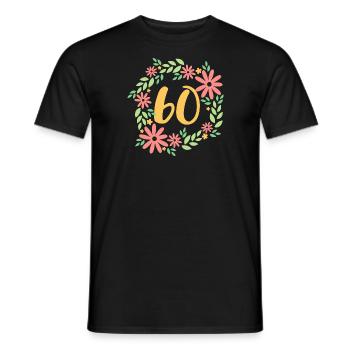 Cadeau du 60e anniversaire - T-shirt homme - noir - Devant - AI Model Male 178 light (178cm)