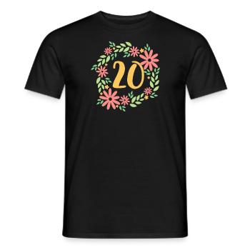 20th Birthday Gift - Men's T-Shirt - black - Front - AI Model Male 178 light (178cm)