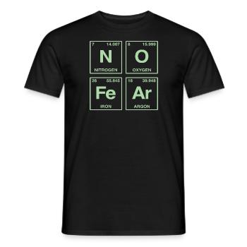 NO FEAR - mit Elementen des Perdiodensystems - Männer T-Shirt - Schwarz - Vorne - AI Model Male 178 light (178cm)