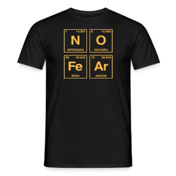 NO FEAR - mit Elementen des Perdiodensystems - Männer T-Shirt - Schwarz - Vorne - AI Model Male 178 light (178cm)