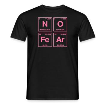 NO FEAR - mit Elementen des Perdiodensystems - Männer T-Shirt - Schwarz - Vorne - AI Model Male 178 light (178cm)