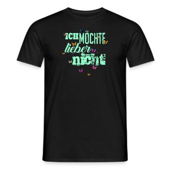 Bartleby der Schreiber - Ich möchte lieber nicht - Männer T-Shirt - Schwarz - Vorne - AI Model Male 178 light (178cm)
