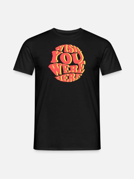 Purple Red Simple Typography T shirt - Männer T-Shirt - Schwarz