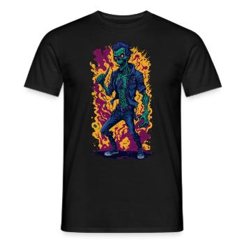Zombie Illustration - Männer T-Shirt - Schwarz - Vorne - AI Model Male 178 light (178cm)