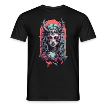 Démon gothique occulte magie Streetwear Design - T-shirt homme - noir - Devant - AI Model Male 178 light (178cm)