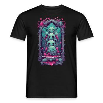 Weirdcore Slime Monster Gothic Magic Design - Men's T-Shirt - black - Front - AI Model Male 178 light (178cm)