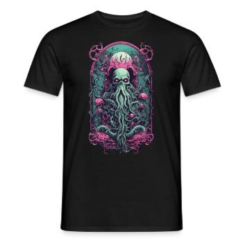 Okkultes Ghul Kraken Monster Halloween Design - Männer T-Shirt - Schwarz - Vorne - AI Model Male 178 light (178cm)