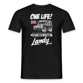 Dont Waste It Fixing Landy - Men's T-Shirt - black - Front - AI Model Male 178 light (178cm)