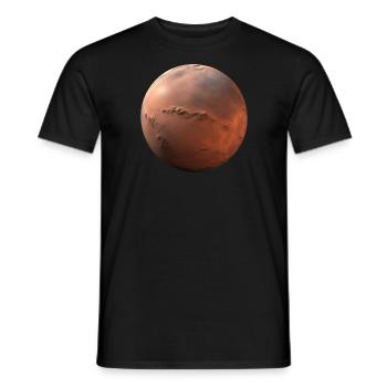 Planète Mars - T-shirt homme - noir - Devant - AI Model Male 178 light (178cm)